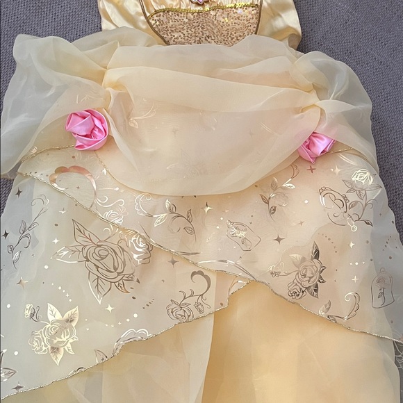 Disney Yellow Princess Belle Dress with Ruffled Details - Picture 3 of 6